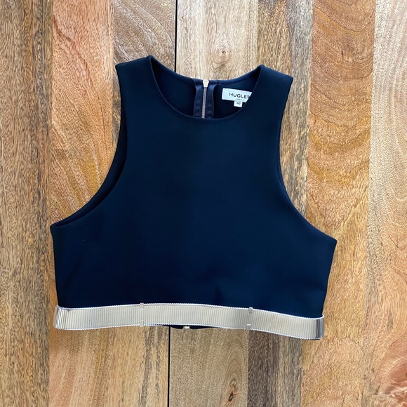 Mugler Runway Black Chain Crop Top NEW US8/M     *  RESERVED  * - Picture 7 of 11